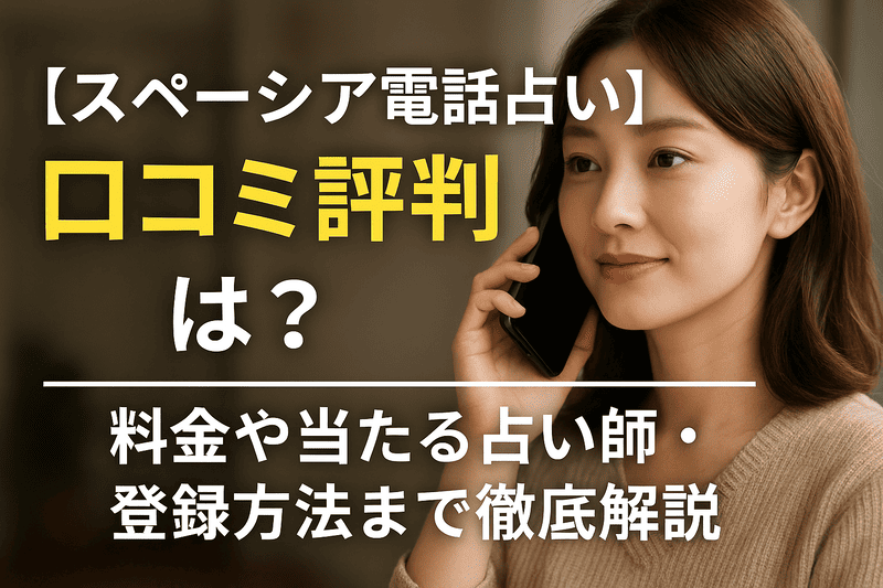 【スペーシア電話占い】口コミ評判は？料金や当たる占い師・登録方法まで徹底解説